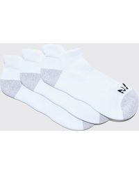 BoohooMAN - Man Active Cushioned Training Trainer 3 Pack Socks - Lyst