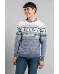 BoohooMAN - Tokyo Laundry Festive Colour Block Jacquard Knit Jumper - Lyst
