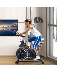 BoohooMAN - Homcom Homcom Exercise Bike Indoor Cycling W/ Lcd Display, Heart Rate Sensor - Lyst