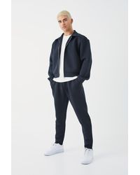 BoohooMAN - Bonded Scuba Harrington Set - Lyst