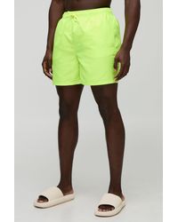 BoohooMAN - Mid Length Swim Trunks - Lyst