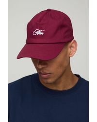 BoohooMAN - Twill Embroidered Cap - Lyst