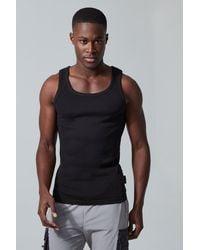 Boohoo - Man Active Gym Muscle Fit Ribbed Vest - Lyst