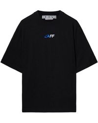 BoohooMAN - Off-white Off-white Exactly The Opposite Logo Oversized Fit Black T-shirt - Lyst