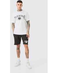 BoohooMAN - Tall Pour Graphic T-shirt & Short Set - Lyst