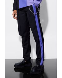 BoohooMAN - Slim Side Panel Suit Trousers - Lyst