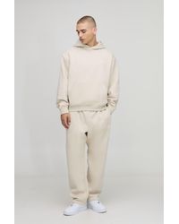Boohoo - Oversized Boxy Man Hooded Drop Crotch Tracksuit - Lyst