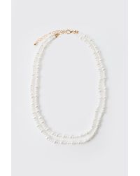 BoohooMAN - Layered Mock Pearl Necklace - Lyst