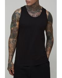 BoohooMAN - Tall Regular Fit Basic Vest - Lyst