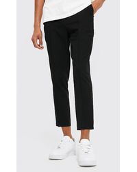 BoohooMAN - Skinny Plain Tapered Smart Pants With Pintuck - Lyst