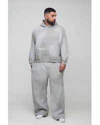 BoohooMAN - Plus bestickter Oversize Boxershorts mit Spray-Waschung - Lyst