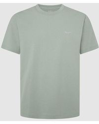BoohooMAN - Pepe Jeans Connor Small Logo Short Sleeve T-shirt Sage Green - Lyst