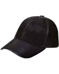 BoohooMAN - Infinity Leather Real Nappa Leather Adjustable Golf Snapback Plain Baseball Cap Hat - Lyst