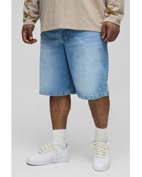 BoohooMAN - Plus Relaxed Fit Jorts - Lyst