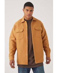 BoohooMAN - Quilted Square Button Through Shacket - Lyst