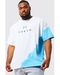 BoohooMAN - Plus Tie Dye Tokyo City Print T-shirt - Lyst