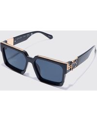 BoohooMAN - Plastic Temple Detail Sunglasses - Lyst