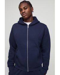 Boohoo - Basic Regular Zip Through Hoodie - Lyst