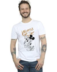 BoohooMAN - Disney Mickey Mouse World Tour Line T-shirt - Lyst