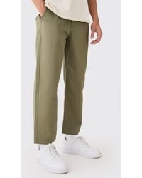 BoohooMAN - Fixed Waist Skate Cropped Chino Trouser - Lyst