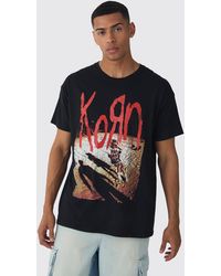 BoohooMAN - Oversized Korn Band License T-shirt - Lyst