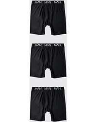 BoohooMAN - Active Performance 7Inch 3 Pack Long Boxer - Lyst