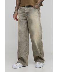 BoohooMAN - Tall Baggy Rigid Tinted Washed Denim Jeans - Lyst