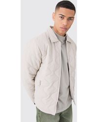 BoohooMAN - Onion Quilted Collared Jacket - Lyst