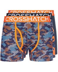 BoohooMAN - Crosshatch Linamo Mve Open Fly Boxers 3pk - Lyst