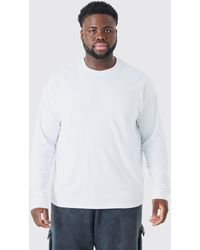 BoohooMAN - Plus Long Sleeve Crew Neck T-shirt - Lyst