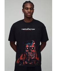 BoohooMAN - Schwarzes Oversize T-Shirt mit lizenziertem The Future Print - Lyst