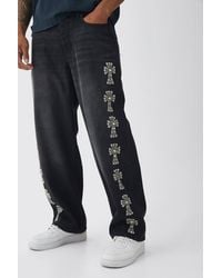 BoohooMAN - Lockere Jeans mit Detail - Lyst