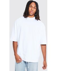 Boohoo - Oversized Heavyweight Half Sleeve T-shirt - Lyst