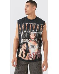BoohooMAN - Oversized Large Scale Aaliyah License Tank - Lyst