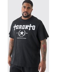 BoohooMAN - Plus Paris Toronto Print T-shirt - Lyst