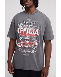 BoohooMAN - Tall Oversized Official Moto Washed Print T-Shirt - Lyst