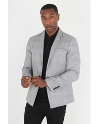 BoohooMAN - Brave Soul Single-breasted Check Blazer - Lyst