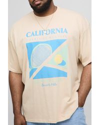 Boohoo - Camiseta Plus Oversize Con Estampado De California Tennis Club - Lyst