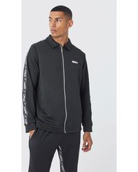 BoohooMAN - Zip Through Man Tape Tricot Tracksuit - Lyst