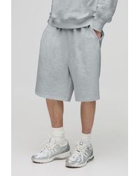 BoohooMAN - Tall Lightweight Loopback Oversized Drop Crotch Basic Shorts - Lyst
