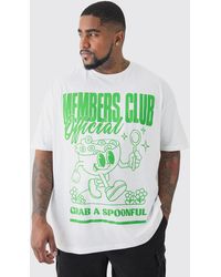 BoohooMAN - Plus Members Club 'spoonful' Worldwide T-shirt In White - Lyst