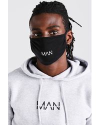 BoohooMAN 5 Pack Multi Man Dash Fashion Masks - Black