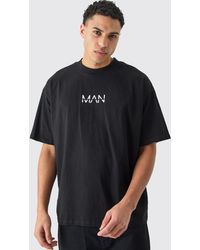 BoohooMAN - Dash Oversized Basic Extended Neck T-shirt - Lyst