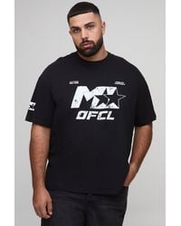BoohooMAN - Plus Oversized Boxy M Star Graphic T-Shirt - Lyst