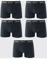 BoohooMAN - 5 Pack Dash Repeat Classic Trunks - Lyst