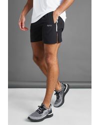 BoohooMAN Man Active Gym Shorts With Split Hem - Black