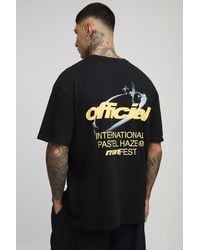 BoohooMAN - Tall Oversized Boxy Official Print T-Shirt - Lyst