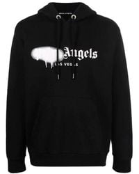 BoohooMAN - Palm Angels Las Vegas Spray Paint Logo Black Hoodie - Lyst
