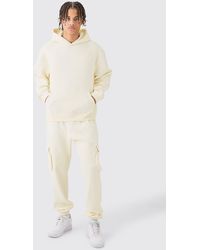 BoohooMAN - Oversized Boxy Hooded Cargo Tracksuit - Lyst