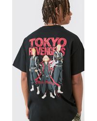 BoohooMAN - Oversized Tokyo Revengers Anime License Back Print T-shirt - Lyst